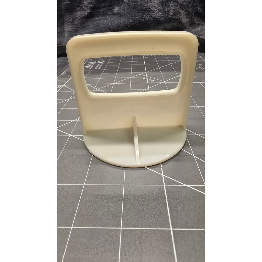 Vintage Tupperware Hamburger Press Patty Maker Off White Cream Plastic 884-11